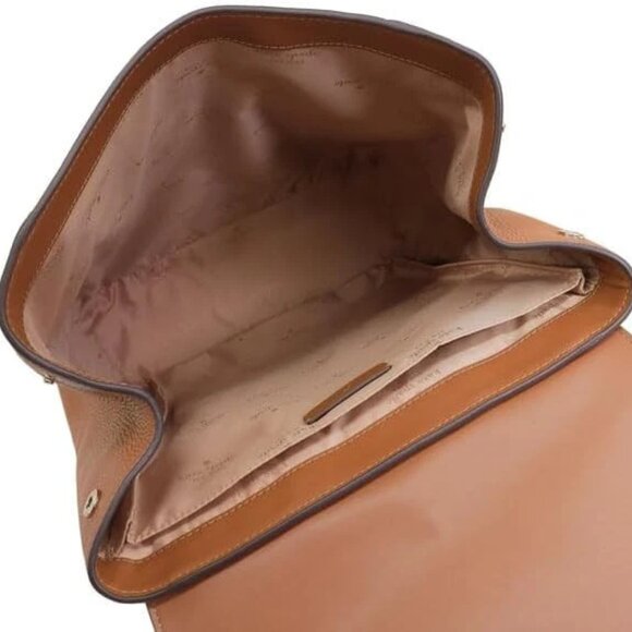 ♠️Kate Spade Lena Pebbled Leather Large Flap Backpack, NWT, Warm Gingerbread - Picture 7 of 8